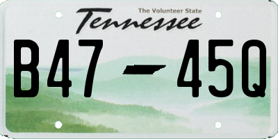 TN license plate B4745Q