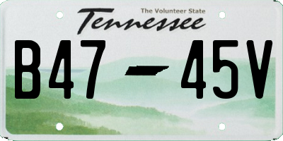 TN license plate B4745V