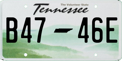 TN license plate B4746E