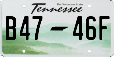 TN license plate B4746F