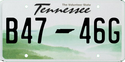 TN license plate B4746G