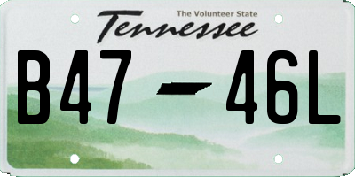 TN license plate B4746L