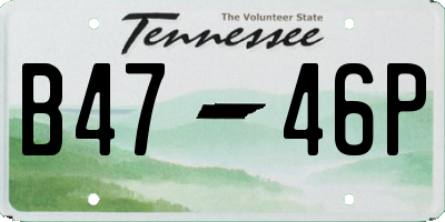 TN license plate B4746P