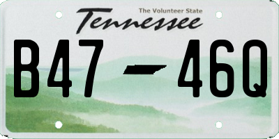 TN license plate B4746Q