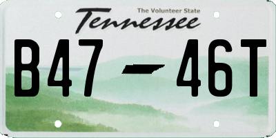 TN license plate B4746T
