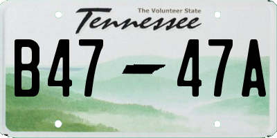 TN license plate B4747A