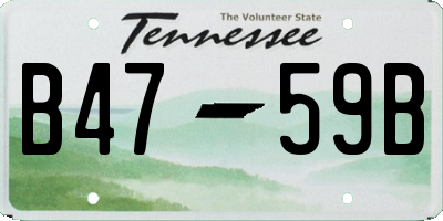 TN license plate B4759B