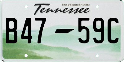 TN license plate B4759C