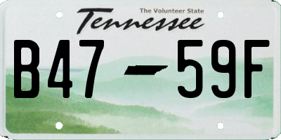 TN license plate B4759F