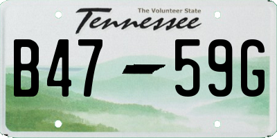 TN license plate B4759G