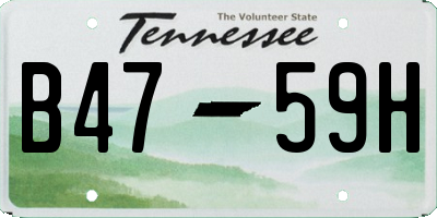 TN license plate B4759H