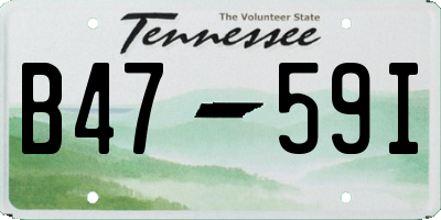 TN license plate B4759I