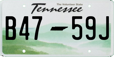 TN license plate B4759J