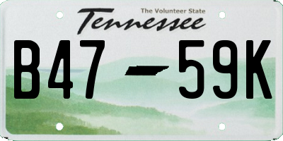 TN license plate B4759K
