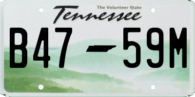 TN license plate B4759M