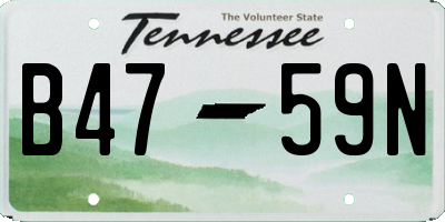 TN license plate B4759N
