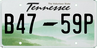 TN license plate B4759P