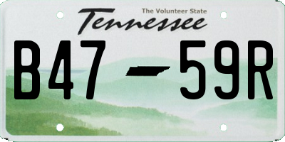 TN license plate B4759R
