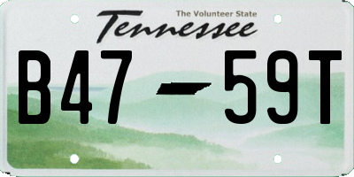 TN license plate B4759T