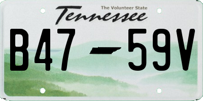TN license plate B4759V