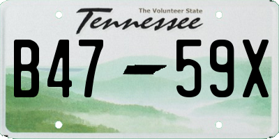 TN license plate B4759X
