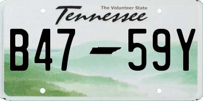 TN license plate B4759Y