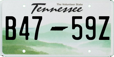 TN license plate B4759Z