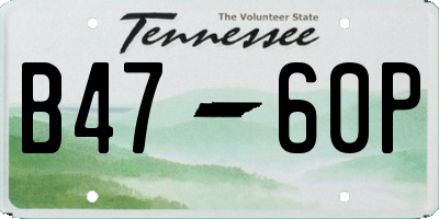 TN license plate B4760P
