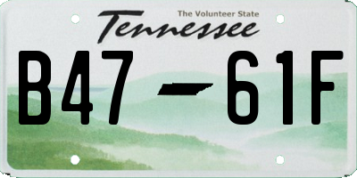 TN license plate B4761F