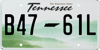 TN license plate B4761L