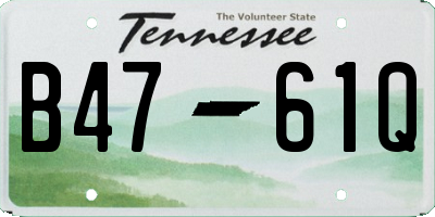TN license plate B4761Q