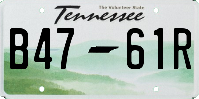 TN license plate B4761R