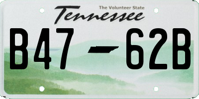 TN license plate B4762B