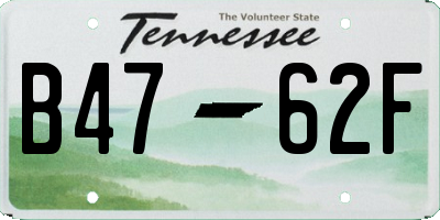 TN license plate B4762F