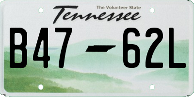 TN license plate B4762L