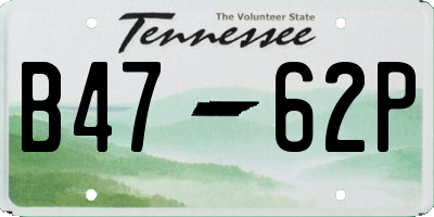 TN license plate B4762P