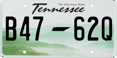TN license plate B4762Q