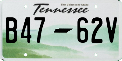 TN license plate B4762V