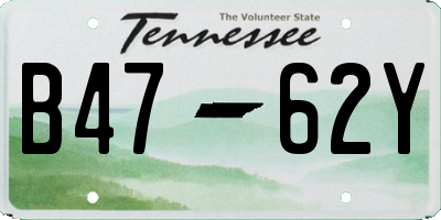 TN license plate B4762Y