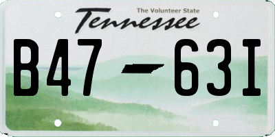 TN license plate B4763I