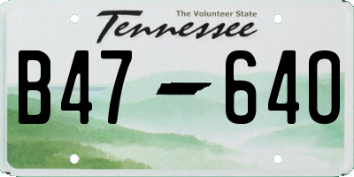 TN license plate B4764O