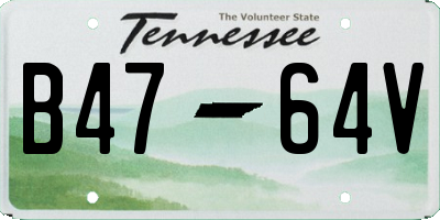 TN license plate B4764V