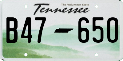 TN license plate B4765O