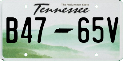 TN license plate B4765V