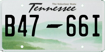 TN license plate B4766I