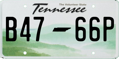 TN license plate B4766P