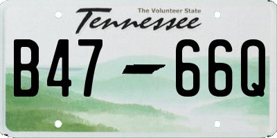 TN license plate B4766Q