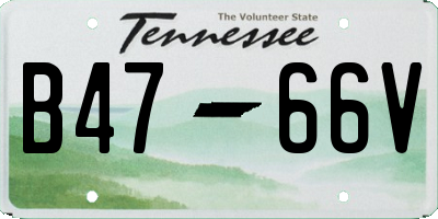 TN license plate B4766V