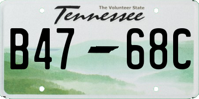 TN license plate B4768C