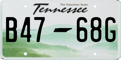 TN license plate B4768G
